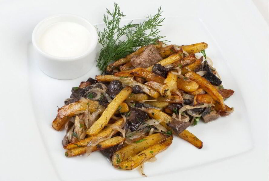 Жареные подосиновики