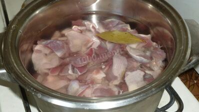 гуляш из куриных желудков