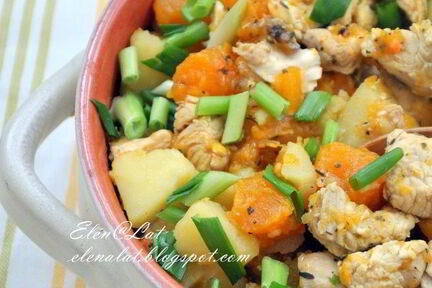 Гуляш с тыквой и индейкой