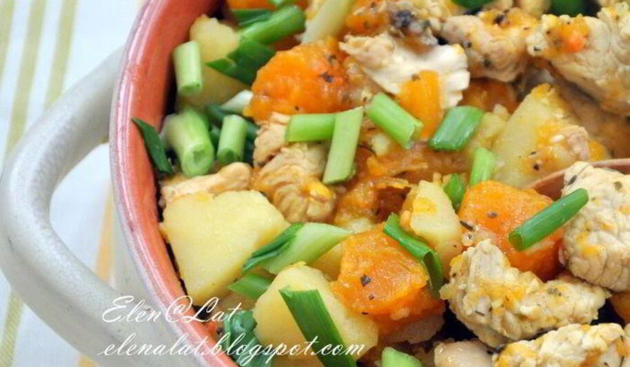 Рецепт гуляша с тыквой и индейкой