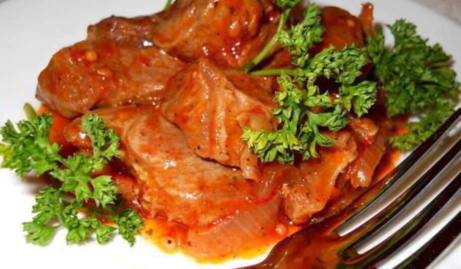 Рецепт гуляша телячий в томатном соусе