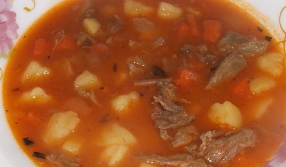 Рецепт супа-гуляша с шеей индейки