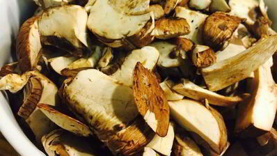 картофельное пюре с грибами и зеленью