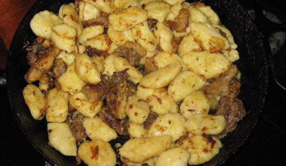 Рецепт картофельных клецек с мясом