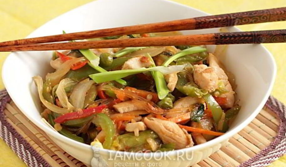 Рецепт китайской лапши с курицей