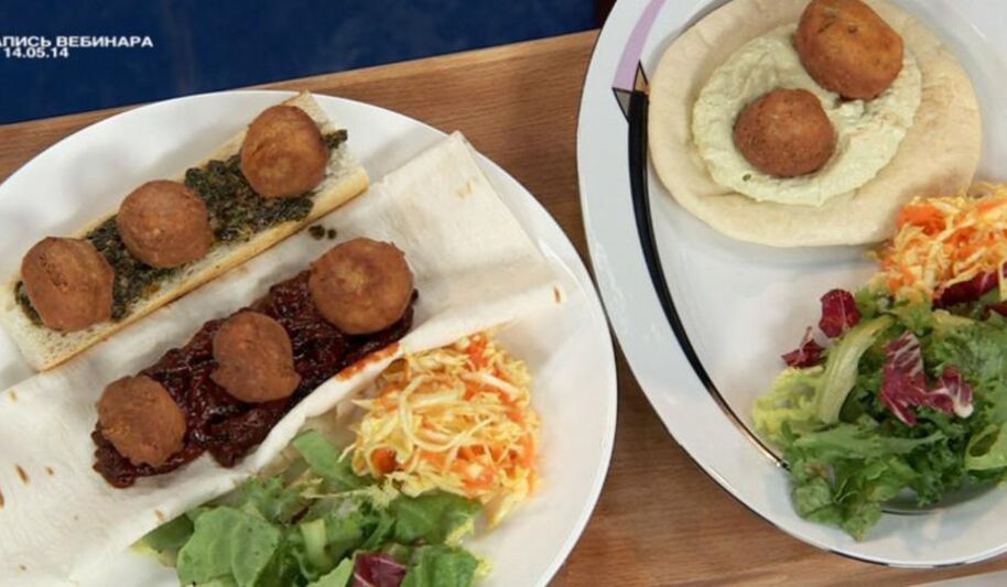 Рецепт фалафеля в пите с соусом гуакамоле и овощами