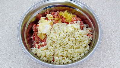 котлеты из свинины с рисом