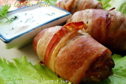 Котлеты с кускусом в беконе