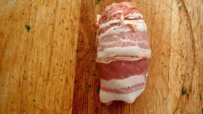 котлеты с кускусом в беконе