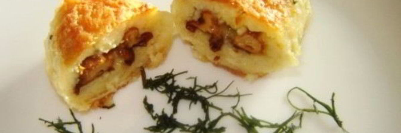 Куриные котлеты с грибами и сыром