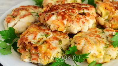 рубленные котлеты из куриной грудки с сыром
