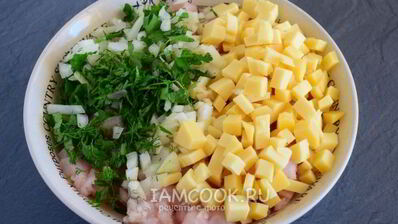 рубленные котлеты из куриной грудки с сыром