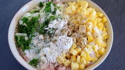 рубленные котлеты из куриной грудки с сыром