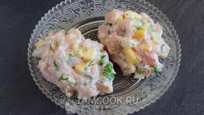 рубленные котлеты из куриной грудки с сыром