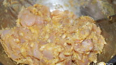 рубленные котлеты с горчично-сырной начинкой