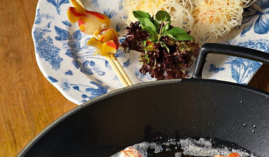 Рецепт лапши с тигровыми креветками