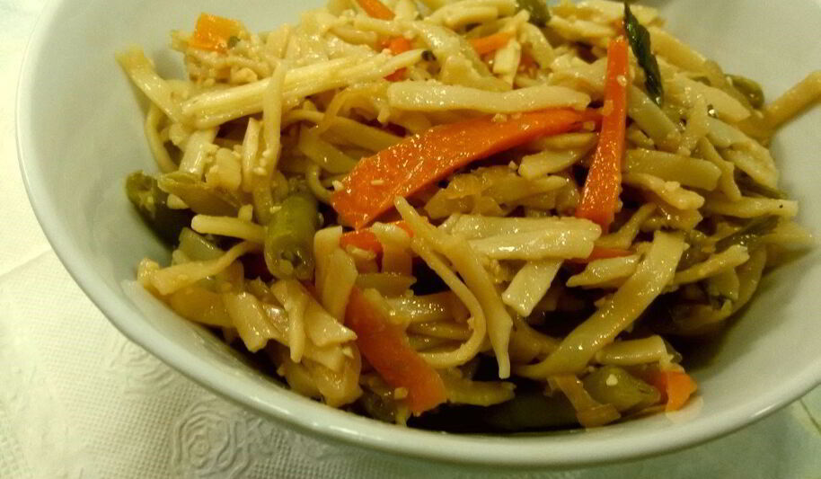 Рецепт лапши удон с овощами в соусе