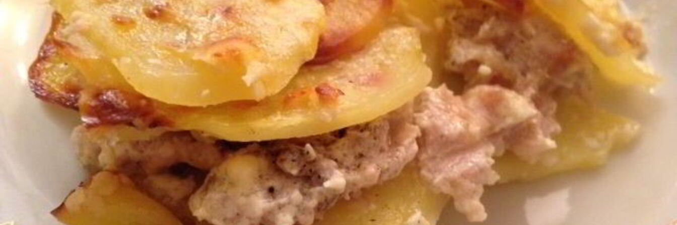 Картофельная лазанья с фаршем