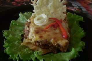 Лазанья аль форно с сырными чипсами