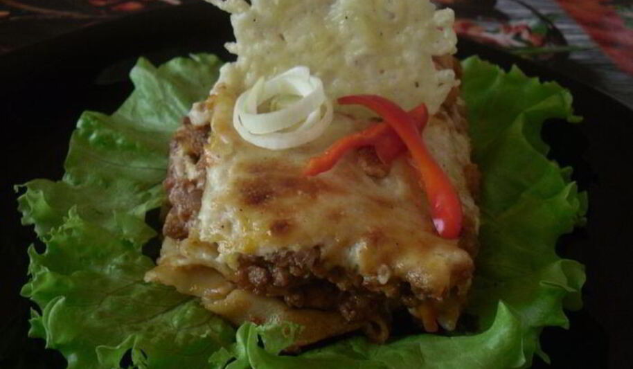 Рецепт лазаньи аль форно с сырными чипсами