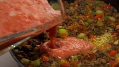 лазанья с фаршем и овощами