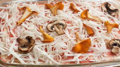 лазанья с грибами