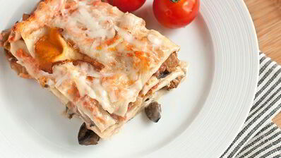 лазанья с грибами