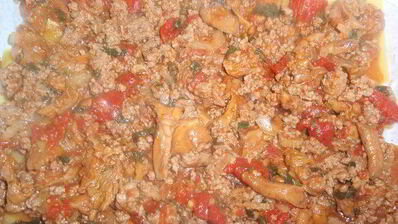 лазанья с лисичками и сельдереем