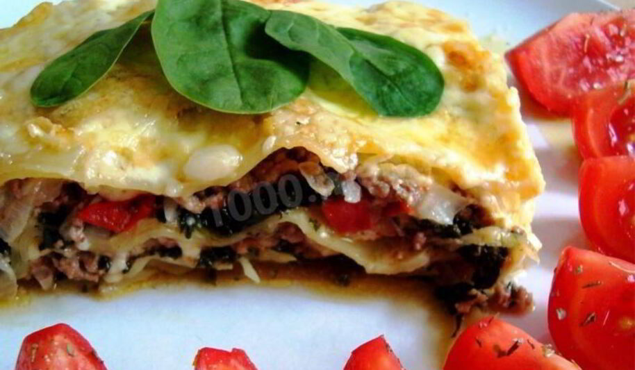 Рецепт лазаний со шпинатом и сыром