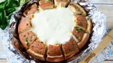 лазанья в цветущем хлебе