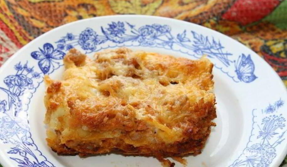 Рецепт мясной лазанья