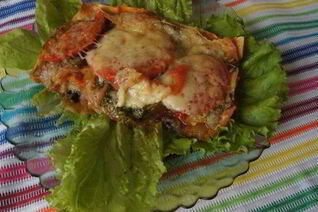 Овощная лазанья из лаваша с лечо и баклажаном