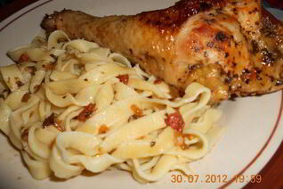 Домашняя паста с домашней курицей