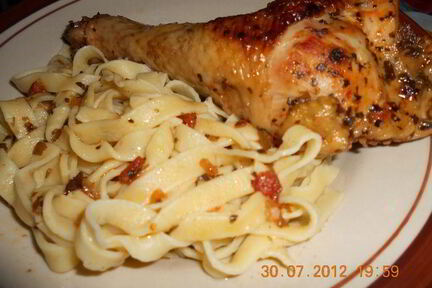 Домашняя паста с домашней курицей