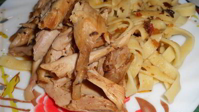 домашняя паста с домашней курицей