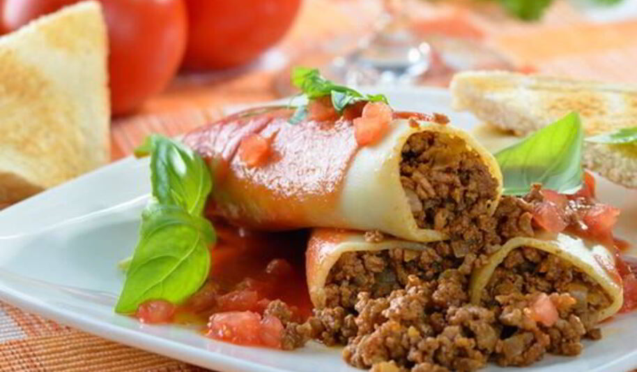Рецепт каннеллонь с фаршем