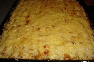 Каннелони с куриным фаршем под соусом башемаль