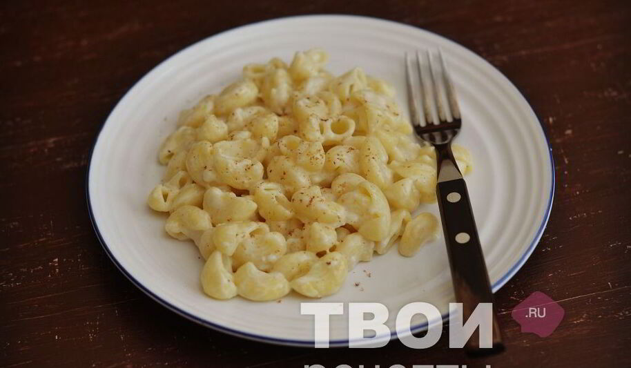 Рецепт макарон в сливочном соусе