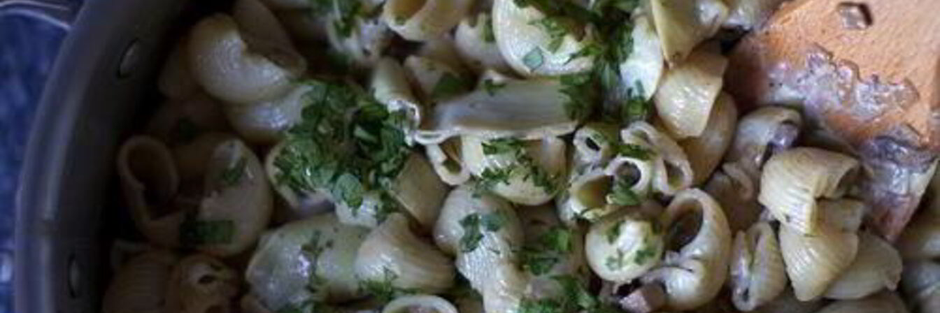 Паста с грибами и артишоками