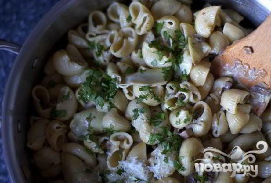 Паста с грибами и артишоками