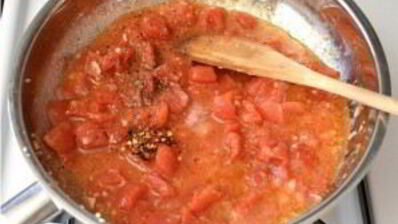 паста с креветками и томатами