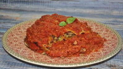 постные каннеллони под томатным соусом