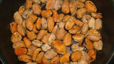 спагетти с мидиями