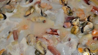 спагетти с морепродуктами