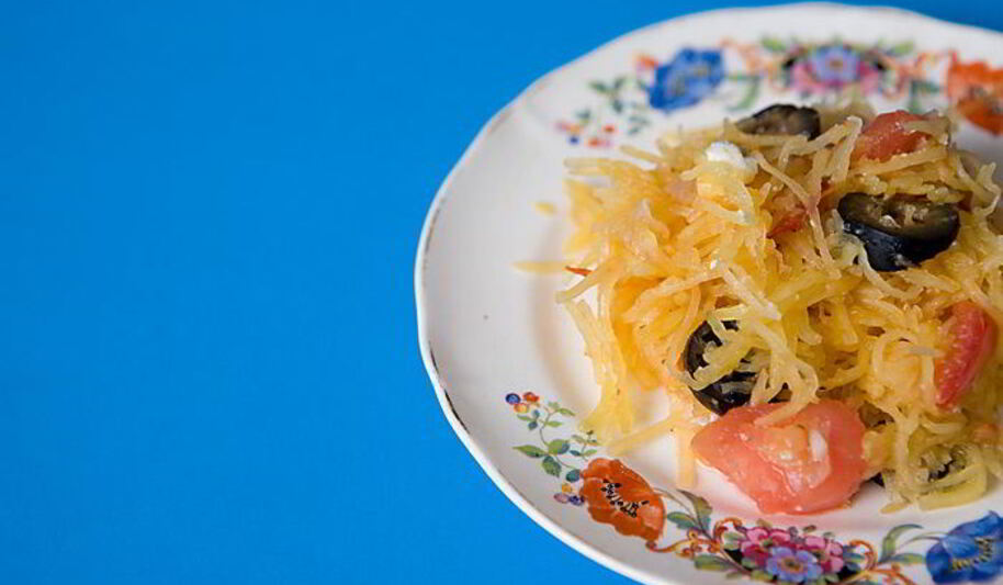 Рецепт запеченного кабачка-спагетти с фетой