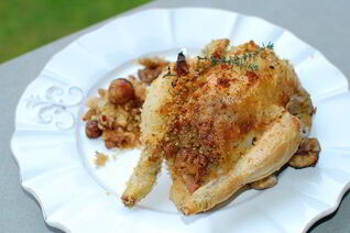 Фаршированные цыплята с каштанами