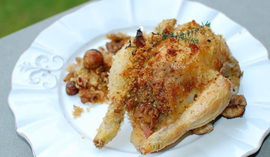 Рецепт фаршированных цыплят с каштанами