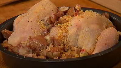 фаршированные цыплята с каштанами