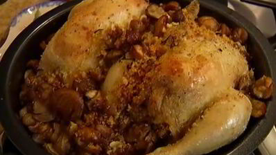 фаршированные цыплята с каштанами