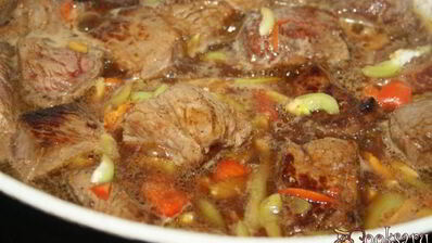 говядина в пиве с хлебной подливой